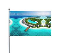 Maldive Scenery Prints Bandiere decorative per esterni 0,9 x 1,5 m leggere e belle adatte per cortili esterni e celebrazioni di festival.