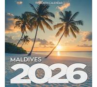 Maldives 2026 Calendar: Turquoise water escapes and luxury island views all year long