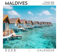Maldives 2026 Calendar: Turquoise water escapes and luxury island views all year long