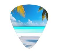 Maldives Holidays - Set di 12 plettri per chitarra, sottili, medi e spessi, adatti per chitarra, basso, chitarra elettrica e ukulele