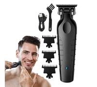 Male Grooming Kit with Beard Trimmer, Hair Clippers & Precision Trimmer, Wired Charging, Beard Electric, Rinseable Blades, Home Hair Cutting, Blades, Portable, with Guide Combs