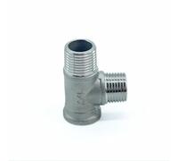 male+male+Female Threaded 3 Way Tee T Pipe Fitting 1/4" 1/2" 3/4" 1" 1-1/4" 1-1/2" Threaded 304 Stainless Steel(M x M x F,1/2")