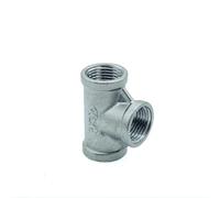 male+male+Female Threaded 3 Way Tee T Pipe Fitting 1/4" 1/2" 3/4" 1" 1-1/4" 1-1/2" Threaded 304 Stainless Steel(F x F x F,1-1/4")