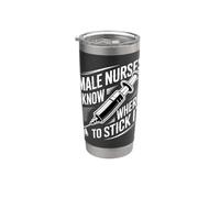 Male Nurses Know Where To Stick It Ospedale medico - Bicchiere termico in acciaio inox doppia parete