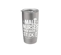 Male Nurses Know Where To Stick It Ospedale medico Bicchiere termico in acciaio inox doppia parete