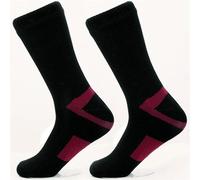 Male Socks Breathable Waterproof Skiing Camping Socks Winter Warm Soccer Socks Waterproof Heating Fishing Snow Sock Men Clothing Per Uomo(Rose red,L 43-46)
