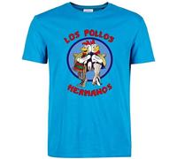 Male T Shirts Tops Hipster 2019 Breaking Bad Los Pollos Hermanos Funny Chicken Brothers Streetwear Blue XL