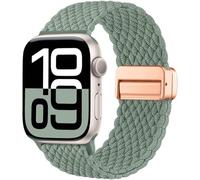 Maledan Cinturino Magnetico Intrecciato Compatibile con Cinturino Apple Watch 45mm 46mm 44mm 42mm 41mm 40mm 38mm, Cinturino Magnetico in Nylon Solo Loop per iWatch Serie 10 9 8 7 6 5 4 3 2 1 SE Ultra