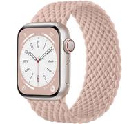 Maledan Intrecciato Cinturini Compatibili con Cinturino Apple Watch 40mm 41mm 38mm per Donna Uomo, Cinturini Tessuto Nylon Elastico Solo Loop per iWatch SE Series 9 8 7 6 5 4 3 2 1 Ultra, Rosa