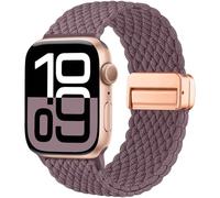 Maledan Intrecciato Cinturino Compatibile con Cinturino Apple Watch 45mm 46mm 44mm 49mm 42mm 41mm 40mm 38mm, Cinturino Magnetico in Nylon Solo Loop per iWatch Serie 10 9 8 7 6 5 4 3 2 1 SE Ultra