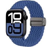 Maledan Intrecciato Cinturino Compatibile con Cinturino Apple Watch 45mm 46mm 44mm 49mm 42mm 41mm 40mm 38mm, Cinturino Magnetico in Nylon Solo Loop per iWatch Serie 10 9 8 7 6 5 4 3 2 1 SE Ultra