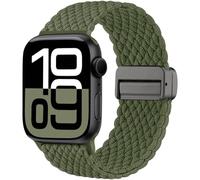Maledan Intrecciato Cinturino Compatibile con Cinturino Apple Watch 45mm 46mm 44mm 49mm 42mm 41mm 40mm 38mm, Cinturino Magnetico in Nylon Solo Loop per iWatch Serie 10 9 8 7 6 5 4 3 2 1 SE Ultra