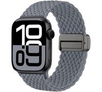Maledan Intrecciato Cinturino Compatibile con Cinturino Apple Watch 45mm 46mm 44mm 49mm 42mm 41mm 40mm 38mm, Cinturino Magnetico in Nylon Solo Loop per iWatch Serie 10 9 8 7 6 5 4 3 2 1 SE Ultra