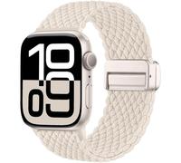 Maledan Intrecciato Cinturino Magnetico in Nylon Solo Loop Compatible with Apple Watch 38-49mm for iWatch Series 10 9 8 7 6 5 4 3 2 1 SE Ultra