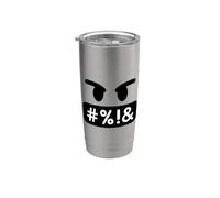 Maledicente Volto Arrabbiato Bicchiere termico in acciaio inox doppia parete