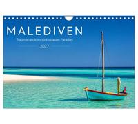 Malediven - Traumstrände im türkisblauen Paradies (Wandkalender 2027 DIN A4 quer), CALVENDO Monatskalender: Erleben Sie die traumhafte Schönheit der ... Booten. Ein Kalender voller Fernweh, tropi