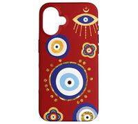 Maledizione Protezione Tutti Vedendo Evil Eye Telefono Rosso Custodia per iPhone 16