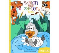 Malen nach Zahlen: Lerne und übe spielerisch das Minusrechnen im Zahlenraum von 1-10 mit 40 Tier-Motiven und farbiger Legende.