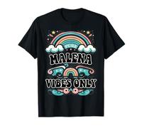 MALENA Vibes Only Cute Retro Girls MALENA Nome Maglietta