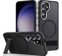 MALEWOLF Custodia per Samsung Galaxy S25 Plus/S25+ con supporto invisibile, custodia semitrasparente S25 Plus compatibile con Magsafe, cover antiscivolo, antiurto, custodia magnetica per Galaxy S25+