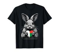 Malgasy Roots - Bandiera del Madagascar con cuore di coniglio Maglietta