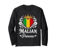 Malian Princess Mali Flag Proud Malian Girl Maglia a Manica