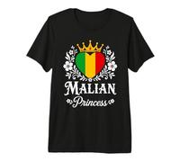 Malian Princess Mali Flag Proud Malian Girl Maglietta Premium