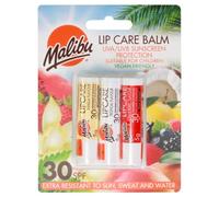 Malibu - balsamo labbra, vaniglia, tropicale, fragola, SPF30