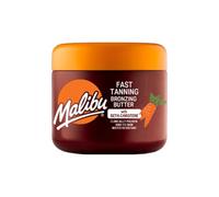 Malibu Sun SPF 4 - Burro corpo abbronzante abbronzante con beta carotene e olio di argan, resistente all'acqua, fragranza tropicale di cocco, 300 ml
