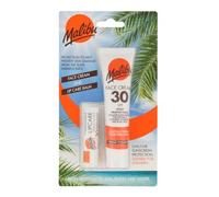 Malibu Duo Pack Protezione solare Crema Viso e Lip Balm SPF 30 Water Resistant