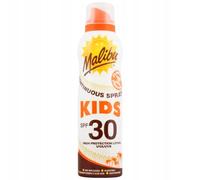 Malibu Kids Continuous Spray SPF30, 175 ml, spray solare per bambini, impermeabile, protezione UVA/UVB, spray a 360°, con vitamina E e provitamina B5, vegano