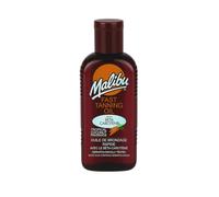 Malibu Olio solare abbronzante veloce, resistente all'acqua con beta-carotene e fragranza tropicale di cocco, 200 ml