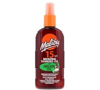 Malibu SPF 15 Bronzing Tanning oil con olio di argan, 200 ml