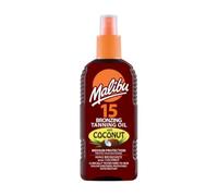 Malibu Bronzing Tanning Oil Coconut SPF15 olio abbronzante spray con olio di cocco 200 ml