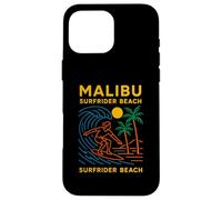 Malibu Surfrider Beach Vintage Uomo Surfs Up Custodia per iPhone 16 Pro Max