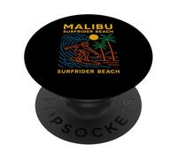 Malibu Surfrider Beach Vintage Uomo Surfs Up PopSockets PopGrip Adesivo
