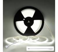 MALIIGAZA Striscia LED 220 V, bianco freddo, 6000 K, striscia LED COB 10 m, impermeabile, IP67, autoadesiva, dimmerabile, ritagliabile, per illuminazione fai da te, interni ed esterni