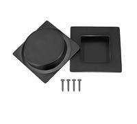 Malimali Confezione da 2 maniglie per porte scorrevoli da incasso, quadrate da 70 mm, in acciaio inox, per porta a scomparsa, armadio, porta della cucina, armadio (nero opaco)