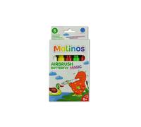 MALINOS 300966 Airbrush Magic 5er Butterfly inkl. Schablone A6, 10x20x2