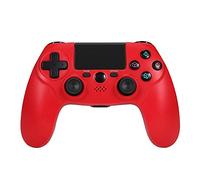 Maliralt Controller wireless PS4, DP15 DualShock 4, controller wireless Bluetooth per Playstation 4, gamepad ricaricabile per PS4, con touch pad, barra luminosa e jack audio da 3,5 m, rosso