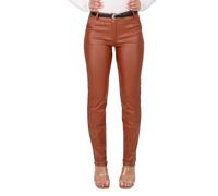 Malito 1031 - Pantaloni chino da donna, eleganti e elasticizzati, effetto pelle, taglie S-XXL), rame, S