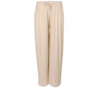 Malito 883 - Pantaloni da donna plissettati, morbidi e fluenti, in chiffon, lunghi estivi, alla moda, beige., S-M