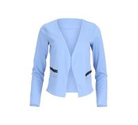 Malito - Blazer da donna a maniche lunghe - Blazer in jersey tinta unita - Giacca corta basic - Blazer in felpa con zip - Tasche - Blazer aderente 6040 (Taglia S-XXL), Azzurro, XL
