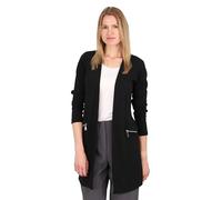 Malito - Blazer da donna a maniche lunghe casual - blazer stretch elegante aperto - morbido & aderente - Blazer business lungo 6041, Nero , XL