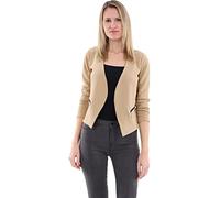 Malito Blazer nel Basic-Look a Cerniera Lampo Commerciale 6040 Donna (L, Beige)