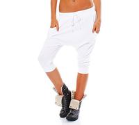Malito Breve Baggy Pantaloni Harem Pantaloni alla Zuava Estate Yoga 20026 Donna Taglia Unica (Bianco)