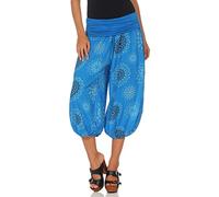 Malito Breve Pantaloni della Tuta con Estivo Print Sweatpants Baggy 7182 Donna Taglia Unica (Blu)