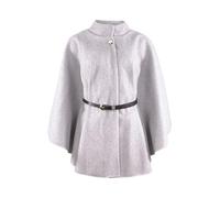 malito - Cappotto da donna - manica lunga Poncho vintage moderno ed elegante - Giacca nobile, comoda, tinta unita - mantello classico per tempo libero e quotidianità 4570 (Taglia unica XS-XL), Grigio