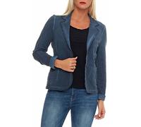 Malito Donna Classico Blazer Basic-Look Giacca 1652 (L, Blu Scuro)