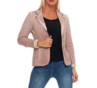 Malito Donna Classico Blazer Basic-Look Giacca 1652 (XL, Rosa)